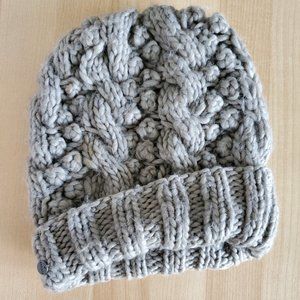 GARAGE Grey Cable Knit Hat